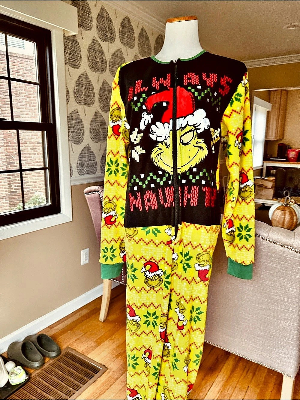 The Grinch Holiday Christmas & Halloween Onesie Union Suit Pajamas Size Medium